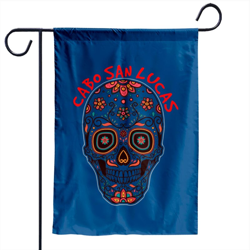 Niche Skull Island Cabo San Lucas Mod Art Garden Flags — Drapeaux décoratifs