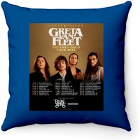 2022 Greta Van Fleet Dreams In Gold World Tour Zip Hoodies, Greta Van Fleet Concert, Dreams In Gold Tour Throw Pillows