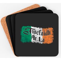 Tiocfaidh Ar La Coasters - Vintage Ireland Irish Flag Coasters