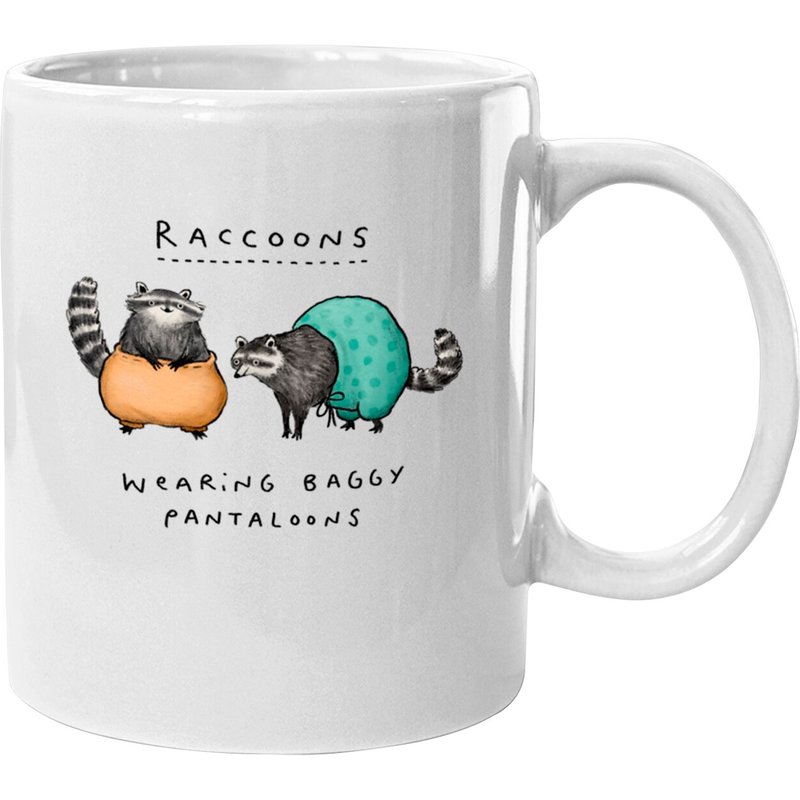 Raccoons Wearing Baggy Pantaloons - Raccoon - Mugs — Tasses et gobelets