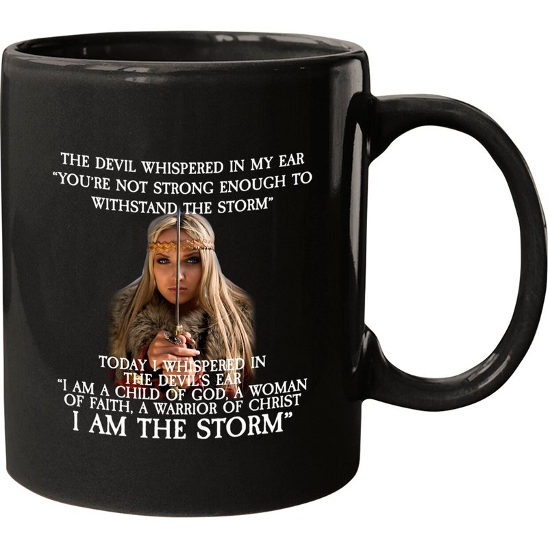 The Devil Whispered In My Ear Bible Verse - I Am The Storm - Mugs — Tasses et gobelets