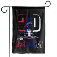 Kevin Magnussen Haas Team Racing Garden Flags — Decorative Flags
