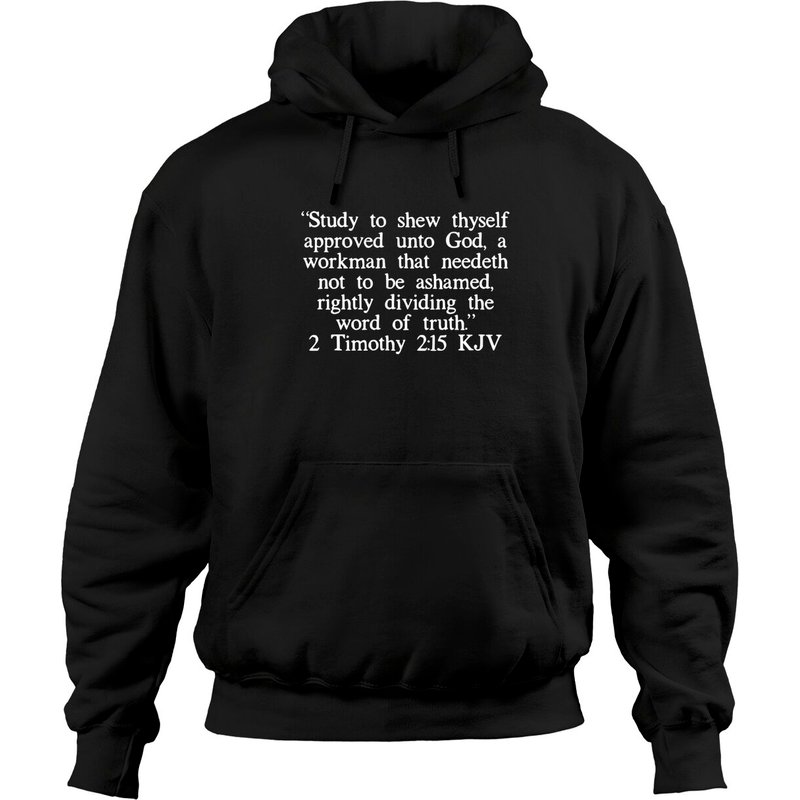 2 Timothy 2:15 Kjv - 2 Timothy 215 Kjv White Font - Hoodies — Sweats à capuche pour hommes