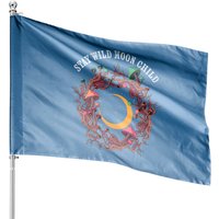 Stay Wild Moon Child And Mushroom House Flags
