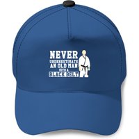 Mens Never Underestimate Old Man Black Belt Martial Arts Gift Baseball Caps — Casquette de baseball