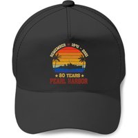 Vintage Pearl Harbor 80th Anniversary Flag Baseball Caps