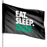 Eat. Sleep. Golf. House Flags — Drapeaux décoratifs