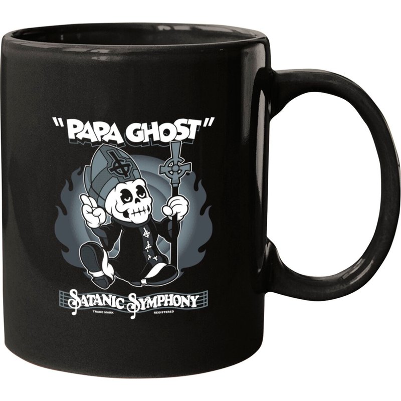 Papa Ghost - Vintage Cartoon Satanic Symphony - Creepy Cute Goth - Ghost - Mugs — Mugs & Tumblers