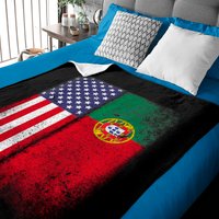 Portuguese American Flag Portugal Usa Baby Blankets — Couvertures pour bébé