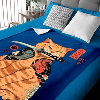 Japanese Samurai Ninja Cat Kawaii Tattoo Graphic Baby Blankets — Baby Blankets