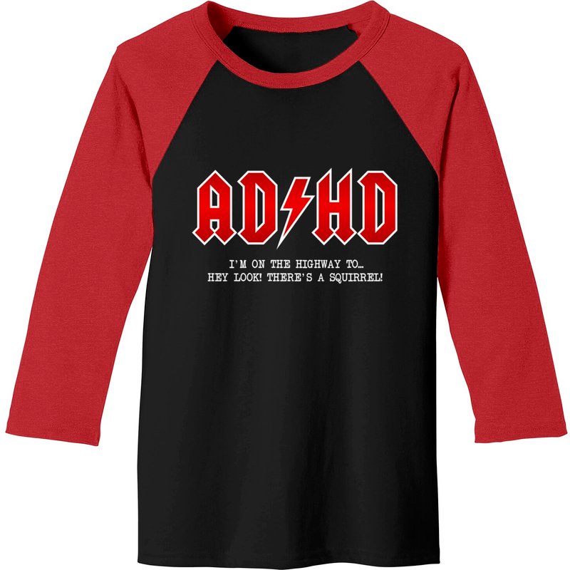 Adhd - Highway To... Hey Look, A Squirrel - Hard Rocker Adhd Baseball Tees — T-shirts pour hommes