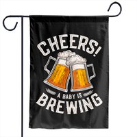 Cheers A Baby Is Brewing Brewing Beer Brewer Funny Baby Garden Flags — Decorative Flags