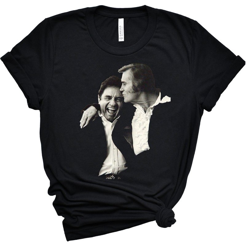 Johnny Cash And George Jones T Shirt, Country Music Tee — T-shirts pour hommes