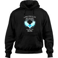 Son Big Piece Of My Heart Lives In Heaven Hes My Son Hoodies