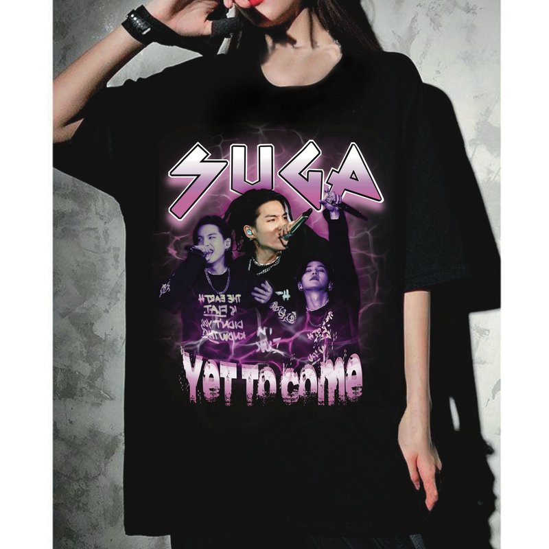 Suga Vintage Shirt - Min Yoongi Inspired Tee — T-shirts pour hommes