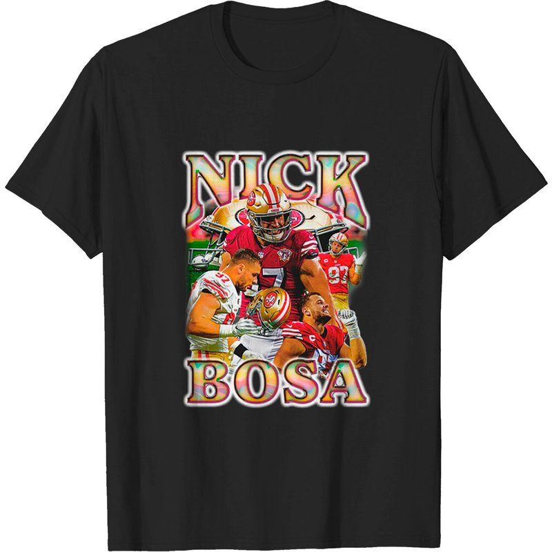 Nick Bosa Vintage Style 90s / San Fransisco Football Team T-shirt — T-shirts pour hommes
