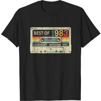 Vintage 1983 Limited Edition Cassette Tape 40th Birthday T-shirt
