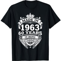Made In 1963 60 Years Of Being Awesome 60th Birthday T-shirt — T-shirts pour hommes