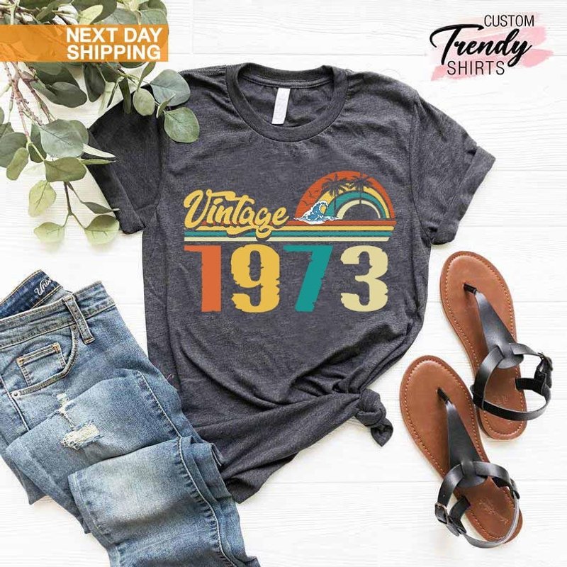50th Birthday T-shirt, Vintage 1973 Shirt, Gift For 50th