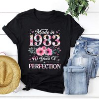 40th Birthday Shirt, Made In 1983 40 Years Of Perfection Women T-shirt — T-shirts pour hommes