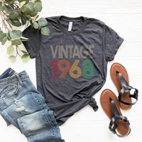 55th Birthday Shirt, Vintage 1968 Shirt, 55th Birthday Gift For Women
