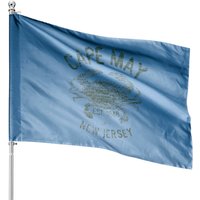 Cape May, Nj, Est. 1848, Blue Crab House Flags — Drapeaux décoratifs