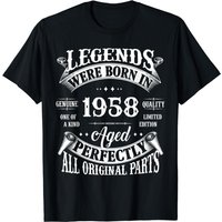 65th Birthday Tee Vintage Legends Born In 1958 65 Years Old T-shirt