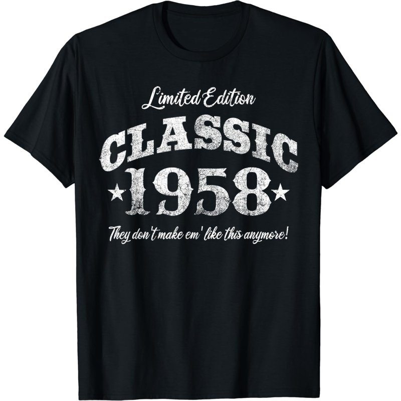 65 Years Old Vintage Classic Car 1958 65th Birthday T-shirt — T-shirts pour hommes
