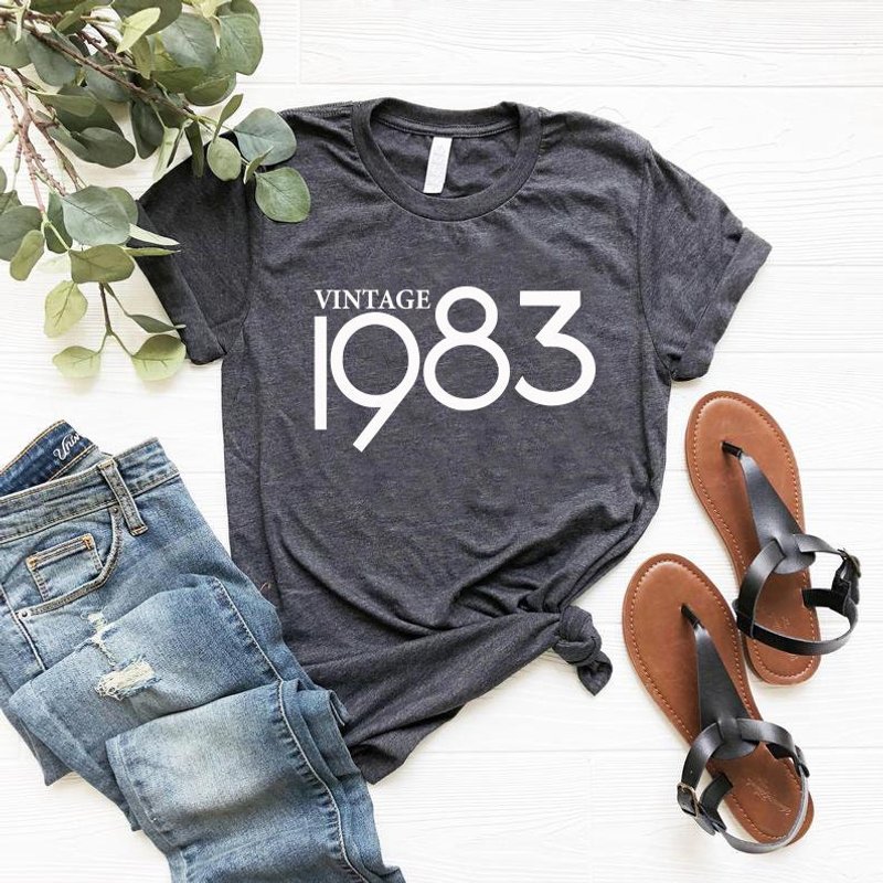40th Birthday Gift For Woman, Vintage 1983 Shirt, 40th Birthday Shirt — T-shirts pour hommes