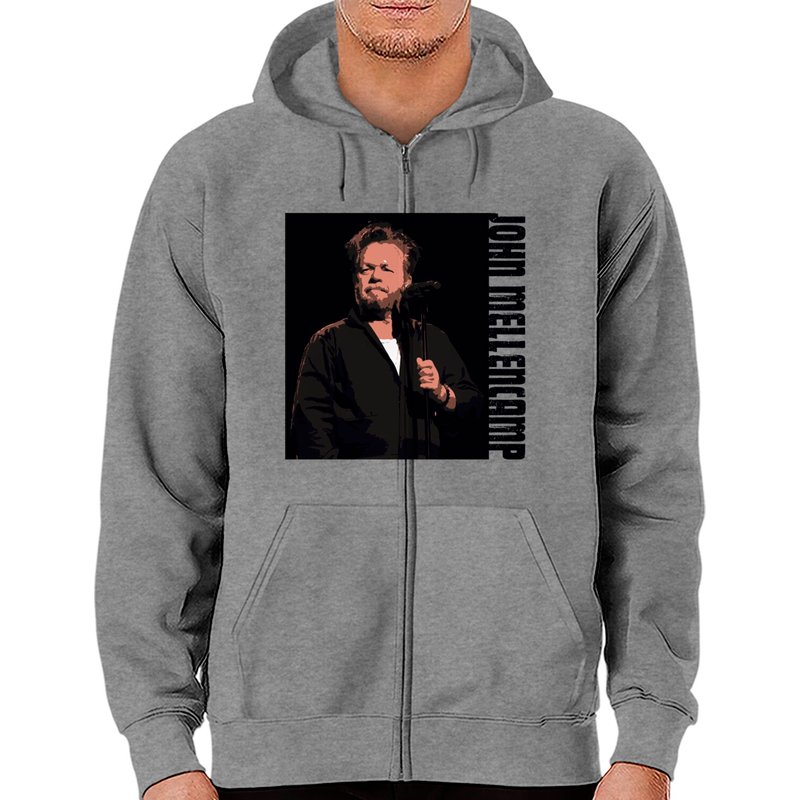 John Mellencamp Zip Hoodie Design — Sweats à capuche pour hommes