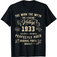 Mens Man Myth Legend 1933 89th Birthday Tee For 89 Years Old T-shirt — T-shirts pour hommes