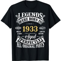 90th Birthday Tee Vintage Legends Born In 1933 90 Years Old T-shirt