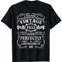 90 Year Old Gifts Vintage 1933 Man Myth Legend 90th Birthday T-shirt