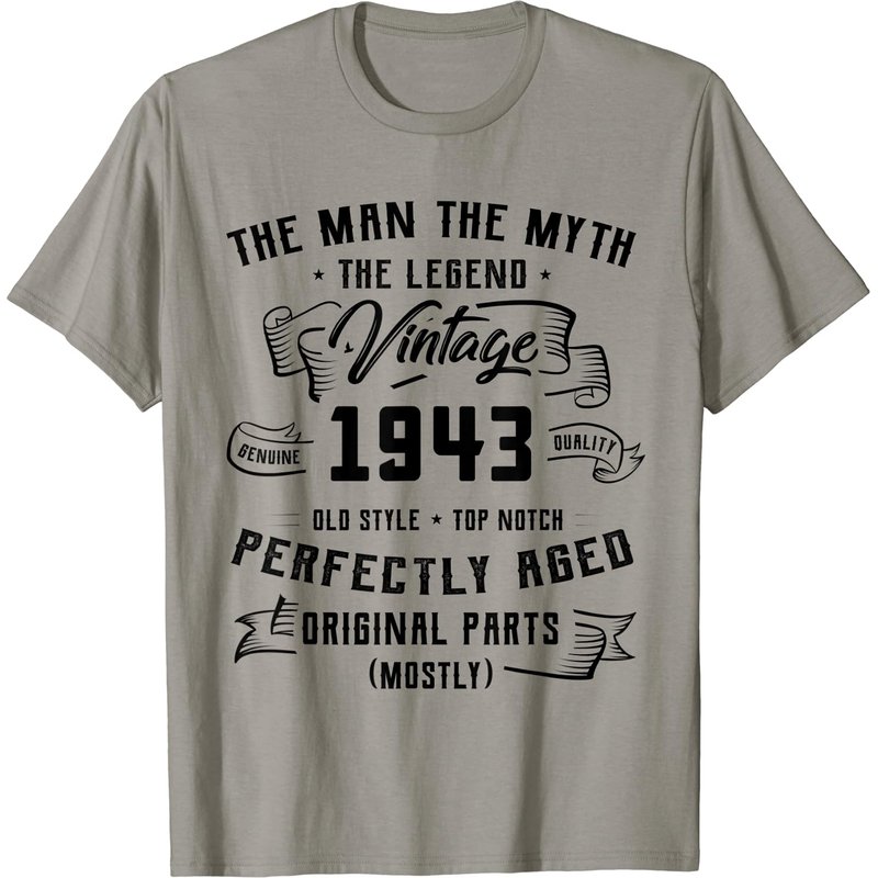 Mens Man Myth Legend 1943 80th Birthday Gift For 80 Years Old T-shirt — T-shirts pour hommes