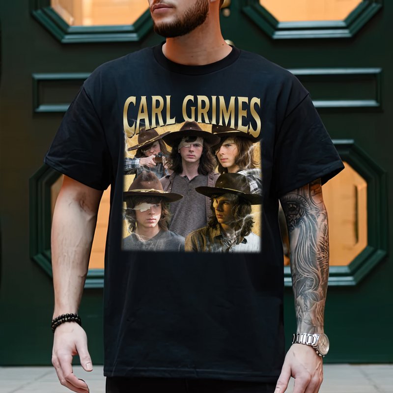 Limited Carl Grimes Vintage T-shirt — T-shirts pour hommes