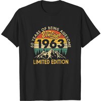 Vintage 1963 60th Birthday Celebration Gift Shirt — Mens T Shirts