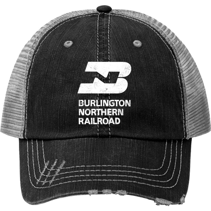 Burlington Northern Railroad - Burlington Northern Railroad Print Trucker Hats — Casquette de baseball