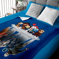 36541 Cute Horror Movie Chibi Character Water Reflection Halloween Baby Blankets Black — Couvertures pour bébé