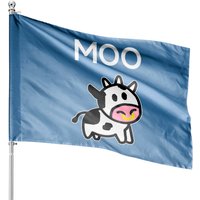 Moo Cow - Funny Farmer Cow For Adults Kids Boys And Girls House Flags