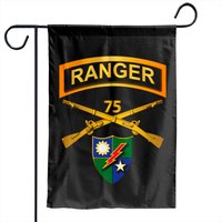 75th Infantry Regiment (ranger) Branch W Ranger Tab W Dui - Hq - Garden Flags — Drapeaux décoratifs