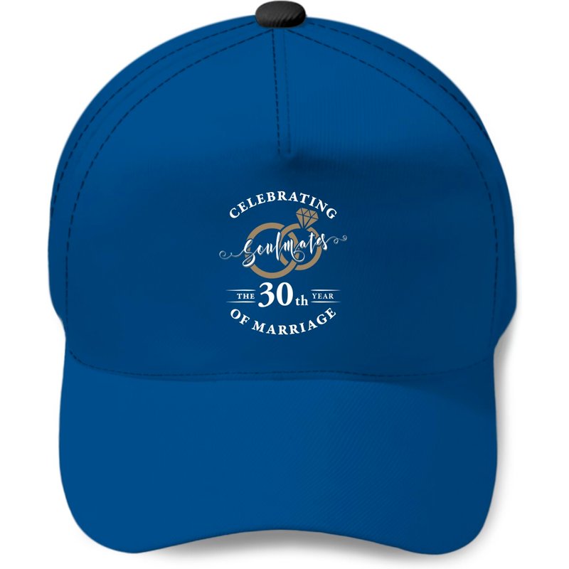 30th Wedding Anniversary Baseball Cap 30 Years Of Marriage Gift Baseball Cap — Casquette de baseball