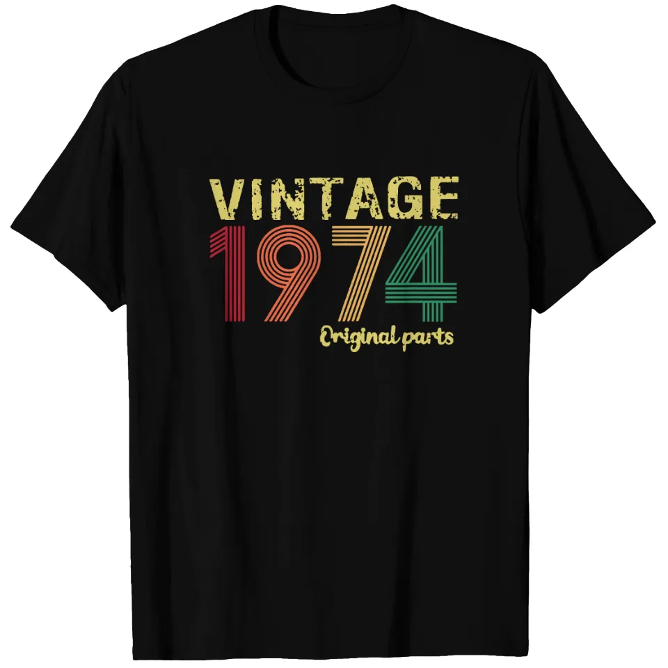 1974 Original Parts Shirt, 49th Birthday Gift For Men, Vintage 1974 Shirt