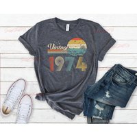 Vintage 1974 Shirt, 1974 Birthday Shirt, 49th Birthday Shirt — T-shirts pour hommes
