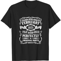 52th Birthday Vintage Legends Born In February 1971 T-shirt — T-shirts pour hommes