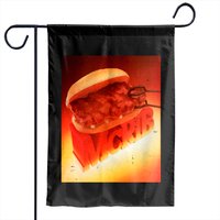 Vintage Mcrib Poster (distressed) - Mcrib - Garden Flags — Decorative Flags