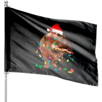 Santa Hippo Christmas Lights Lover House Flags — Drapeaux décoratifs