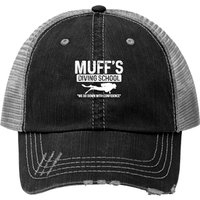 Muff Diver Print Trucker Hats Muff's Diving School Funny Scuba Diver — Casquette de baseball