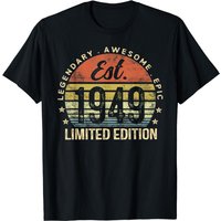 Est 1949 Limited Edition 74th Birthday Vintage 74 Year Old T-shirt