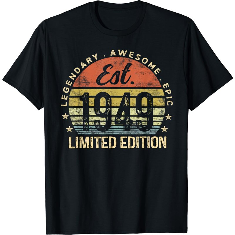 Est 1949 Limited Edition 74th Birthday Vintage 74 Year Old T-shirt — T-shirts pour hommes