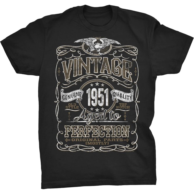 72nd Birthday Gift Shirt For Men - Vintage 1951 Aged To Perfection - 72nd Birthday Gift